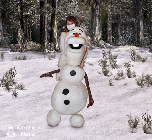 Olaf in the frozen forest